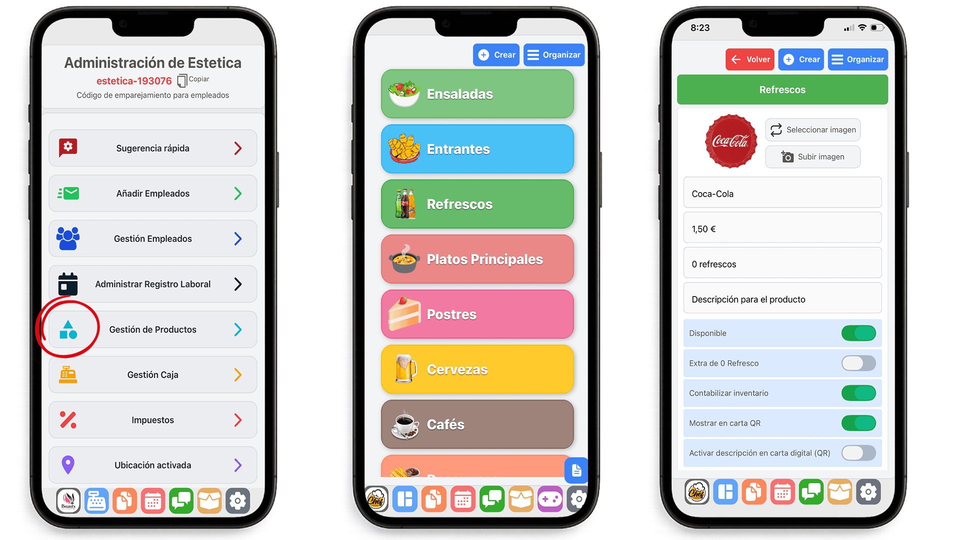 Gestión de productos