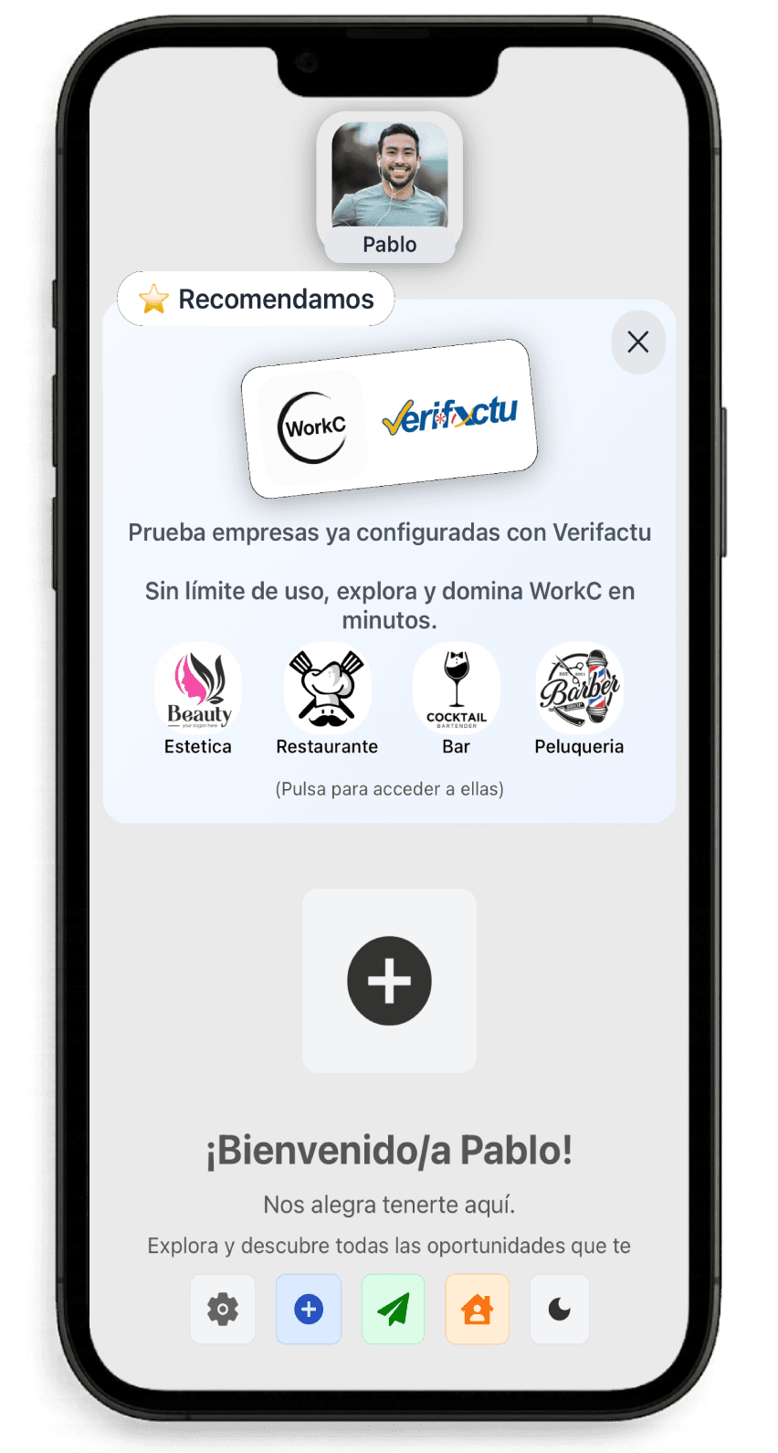 Vista previa de WorkC con VeriFactu