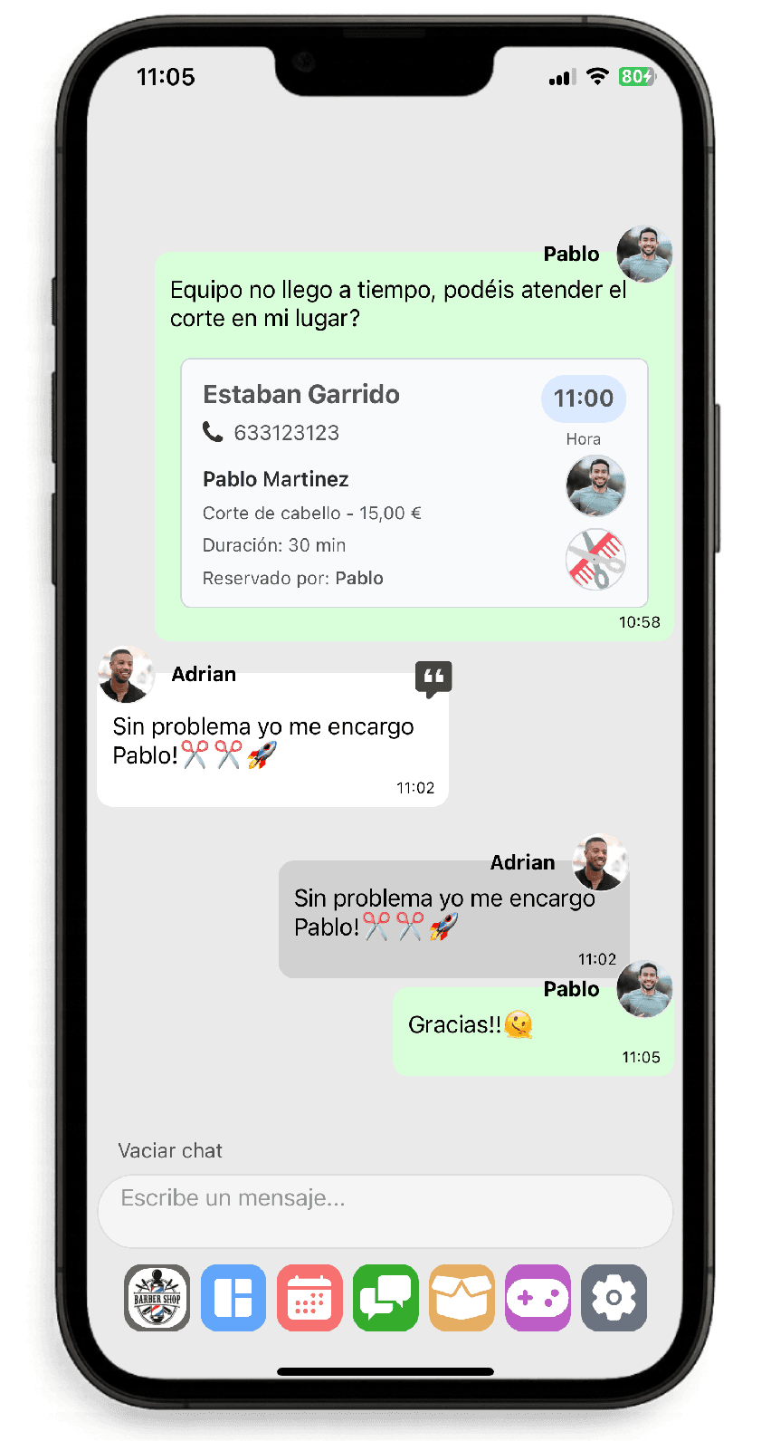 Chat interno de WorkC